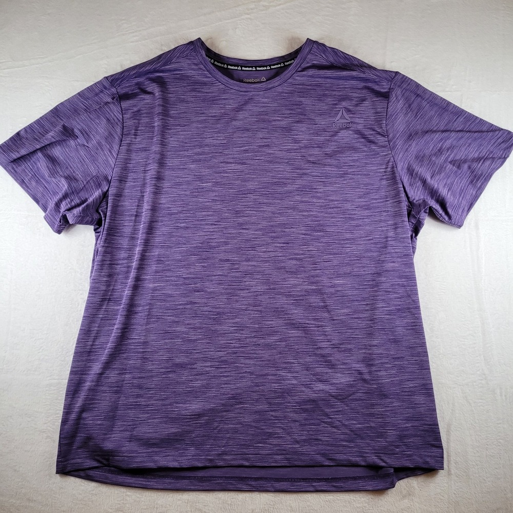 Reebok Mens 3XL Purple Space Dye Heather Performance Activewear T-Shirt RN117927